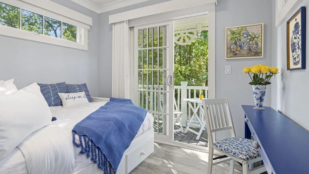 Bright and Tranquil Blue Bedroom