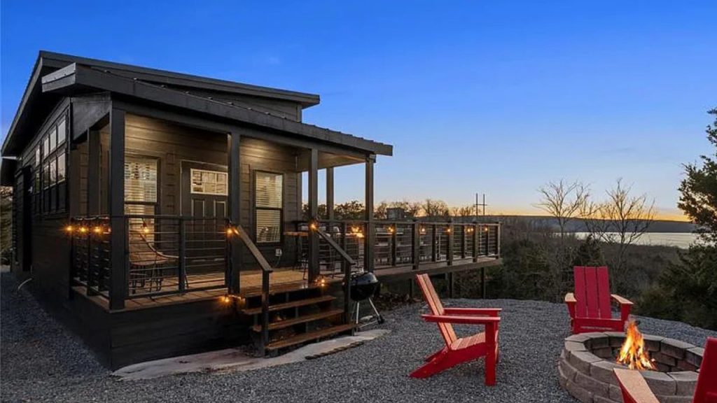 Modern Cabin with Inviting Front Porch