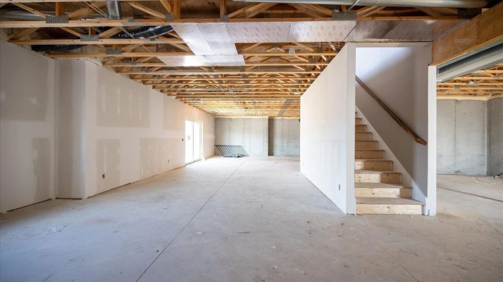 Spacious Unfinished Basement with Potential