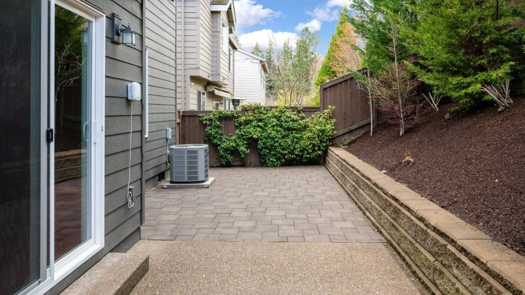Private Patio with Lush Landscaping