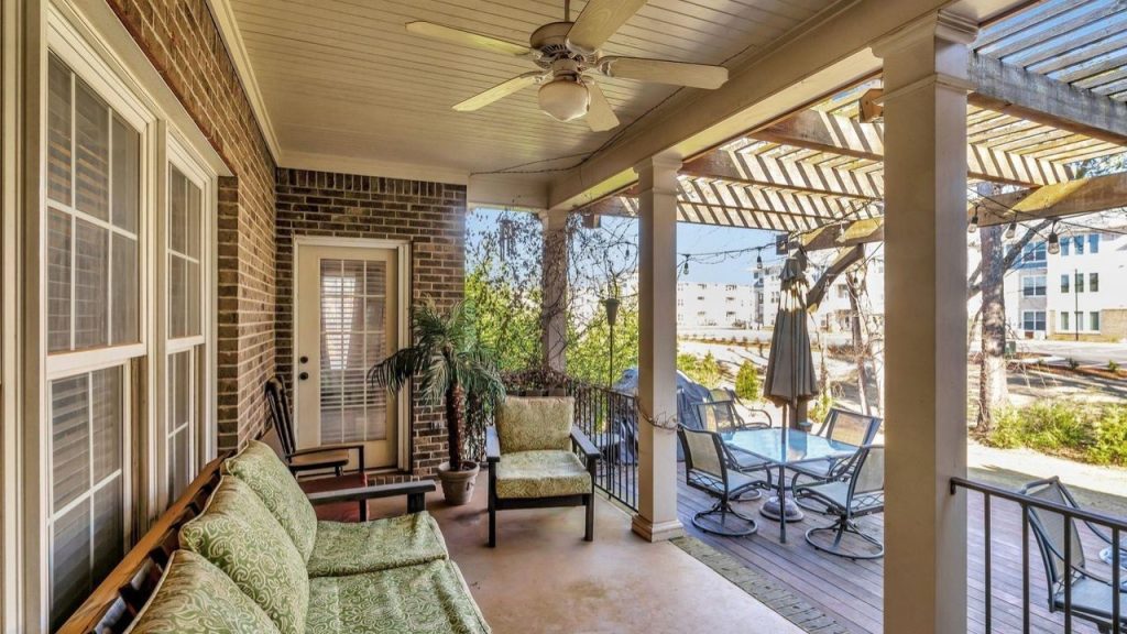 Charming Covered Patio with Pergola