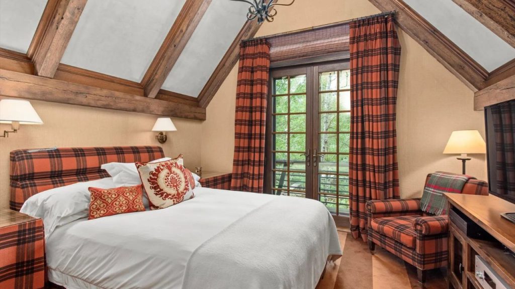 Charming Bedroom with Plaid Accents
