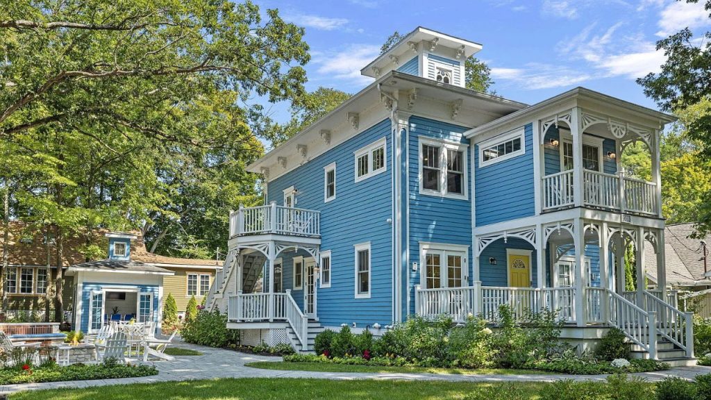 Charming Blue Victorian with Wraparound Porches