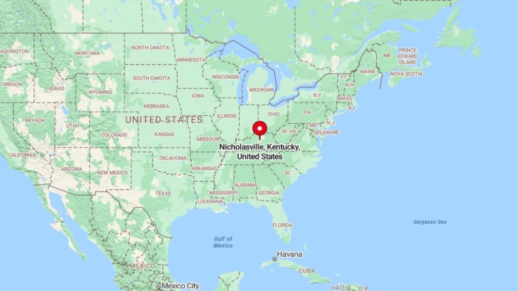 Scenic view of Nicholasville, Kentucky, with rolling green landscapes and small-town charm.