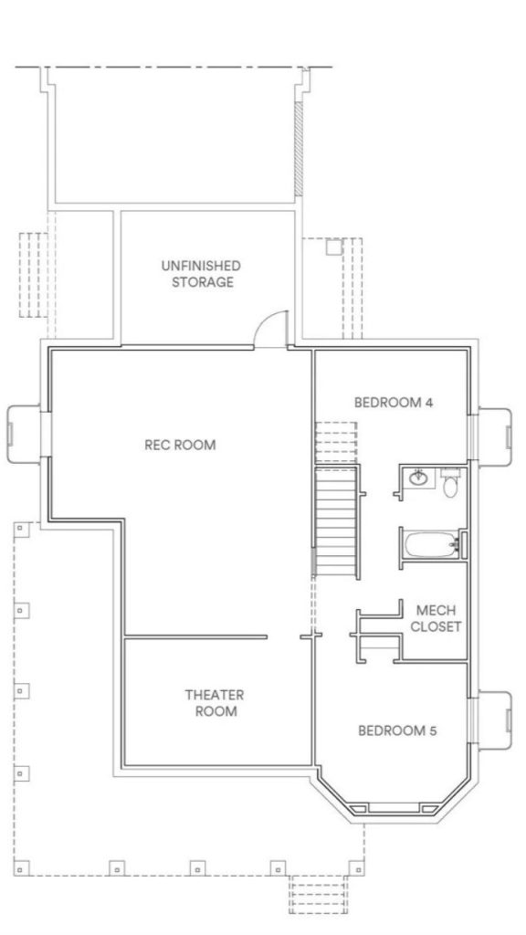 Entertainment-Focused Basement