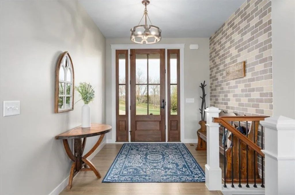 Foyer with Rustic Charm