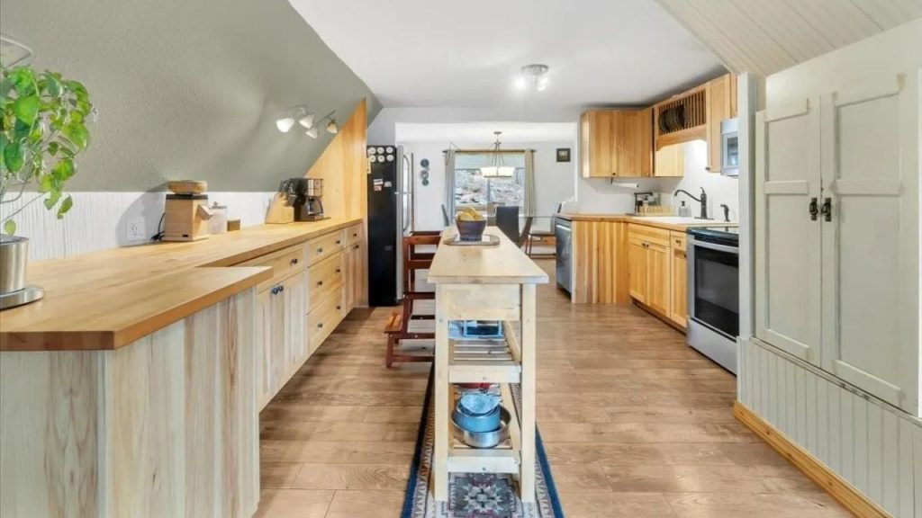 Rustic Wood-Finished Kitchen