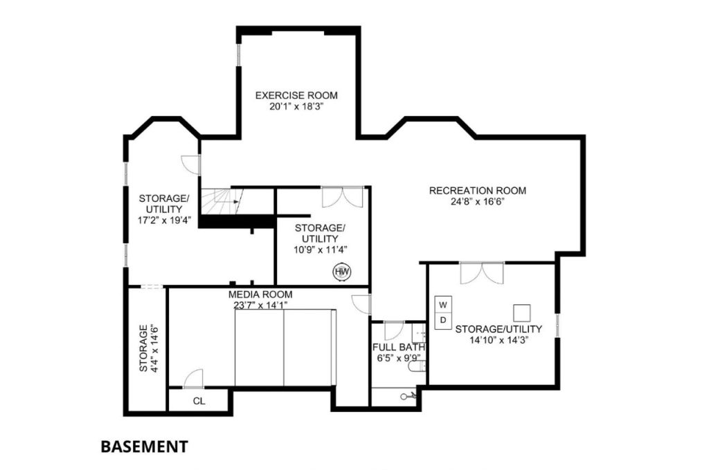 Versatile Basement with Recreation & Storage