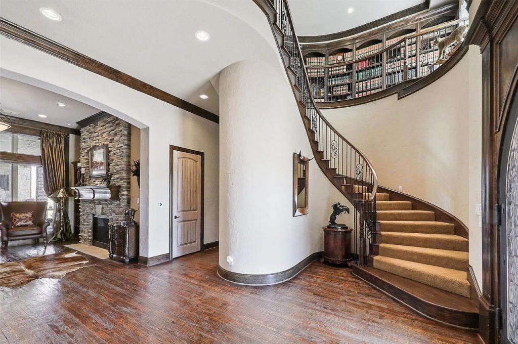 Entryway With A Grand Staircase