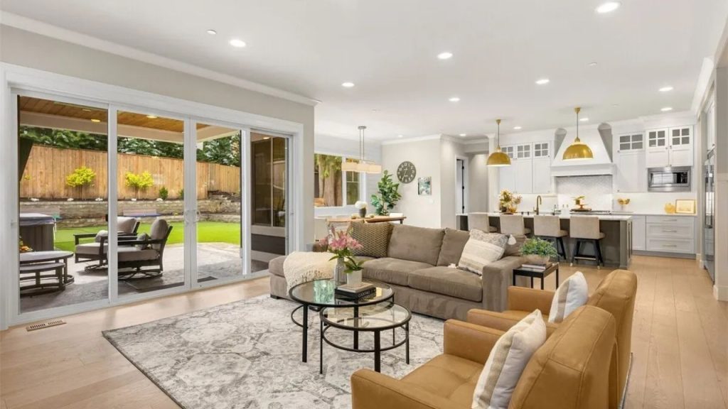 Bright Open-Concept Living Space