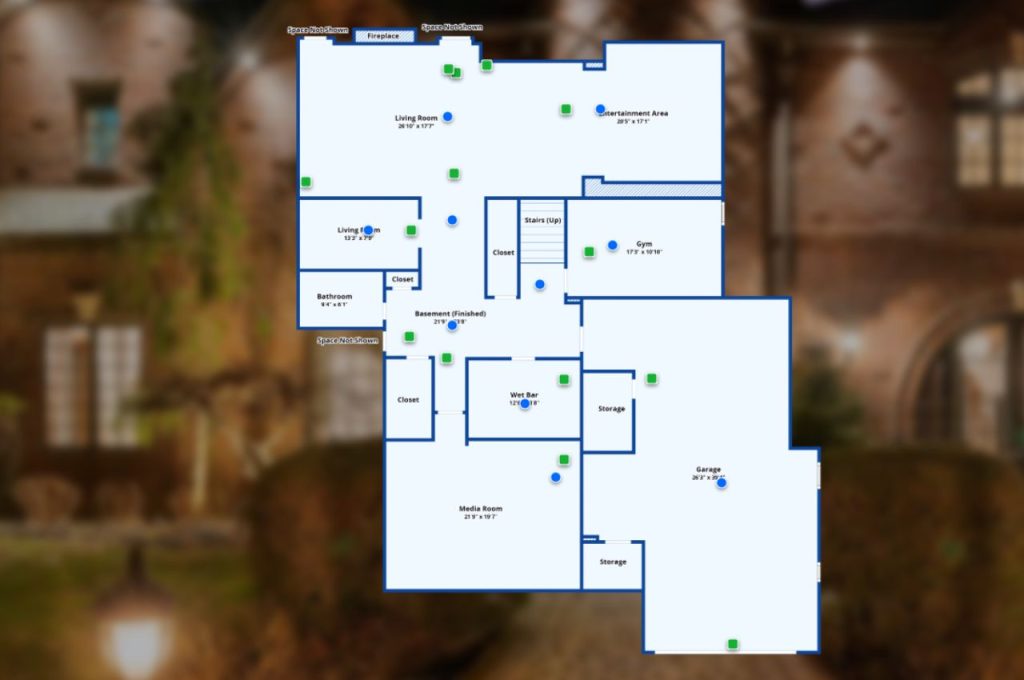 Functional and Entertainment-Focused Basement