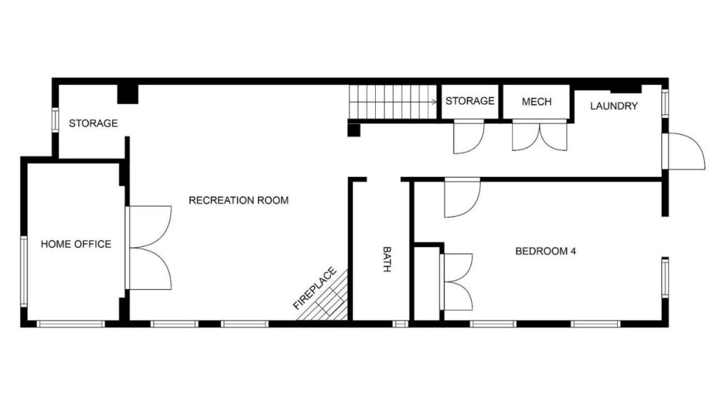 Spacious Basement with Recreation Room