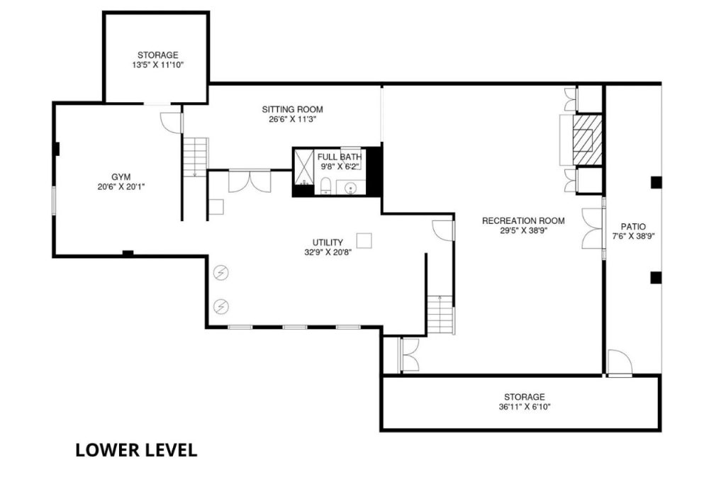 Versatile Lower Level with Gym