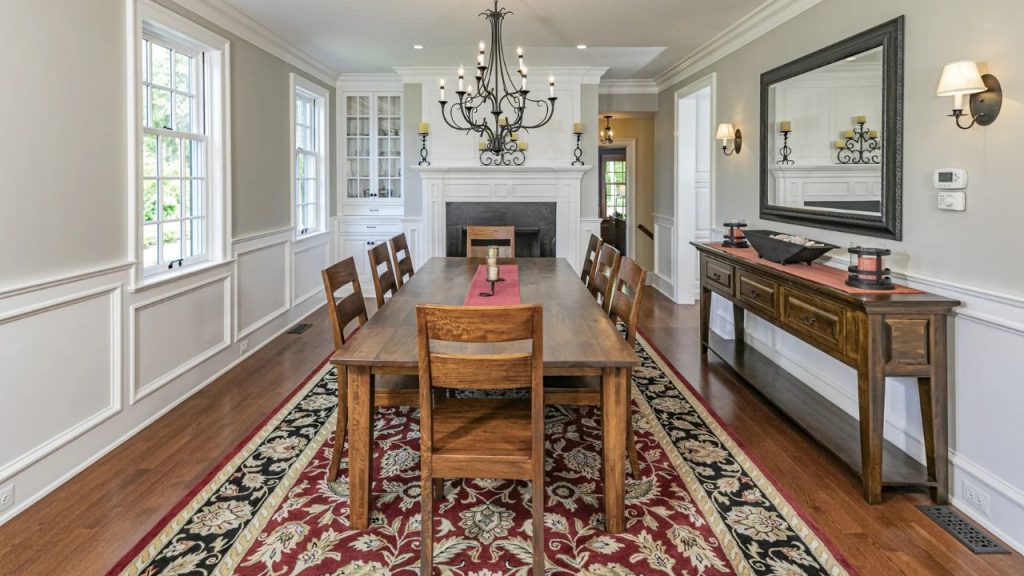 Formal Dining Room with Fireplace