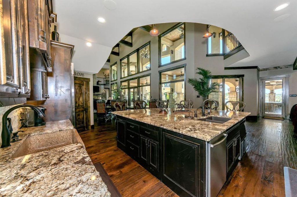 Elegant Kitchen with Granite Island