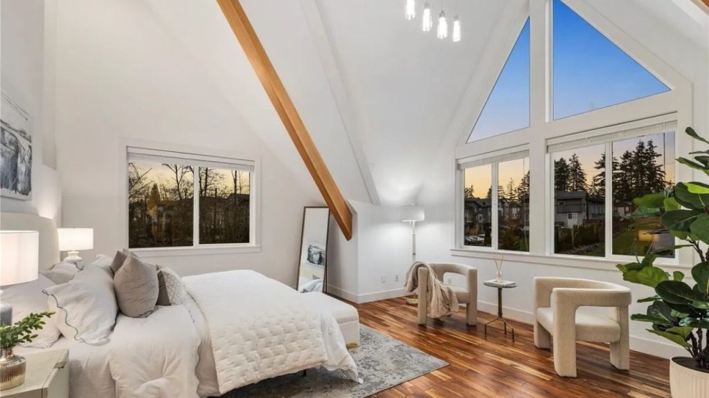 Bedroom with a Vaulted Ceiling