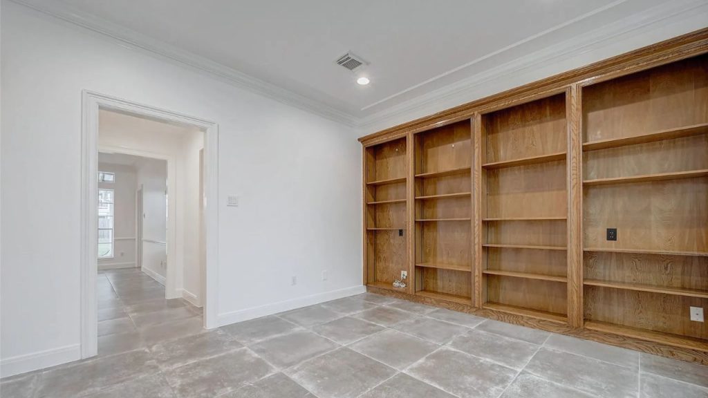 Sophisticated Study with Built-In Shelves