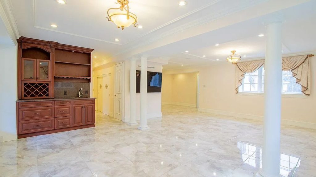 Basement with Marble Floors