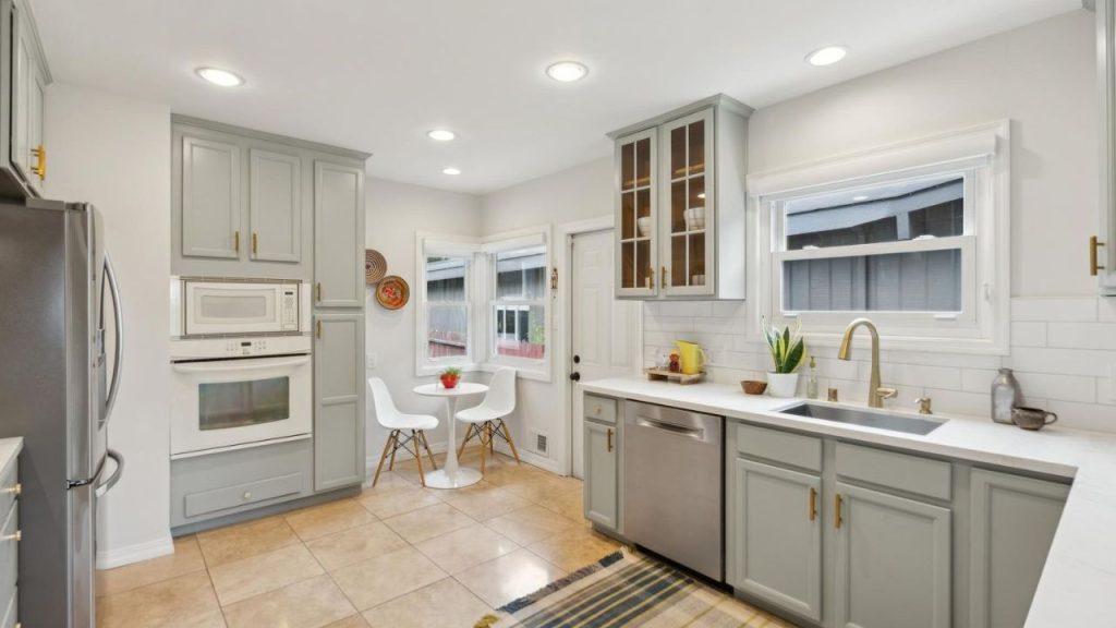 Bright Sage Green Kitchen