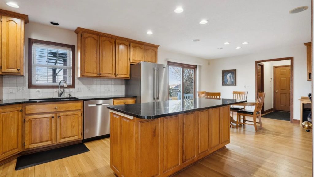 Warm Wood Kitchen with Island