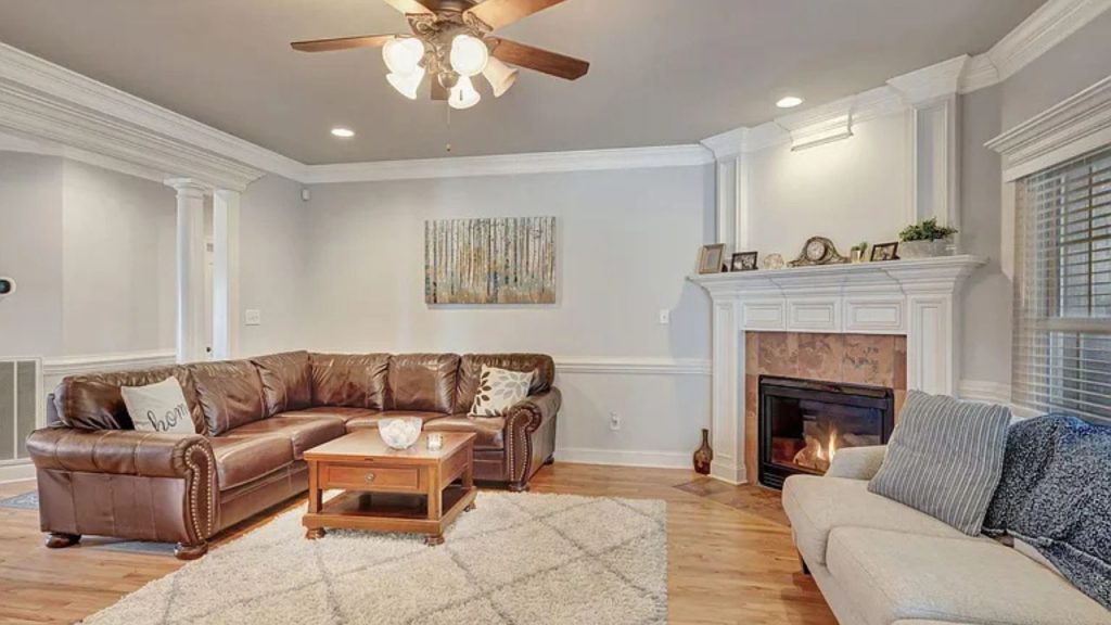 Living Room with a Fireplace