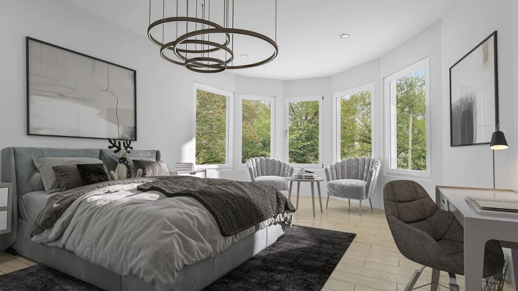 Stylish Bedroom with Scenic views