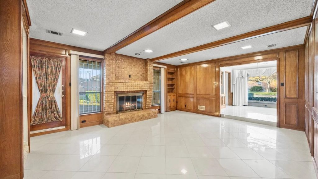 Living Room with a Fireplace
