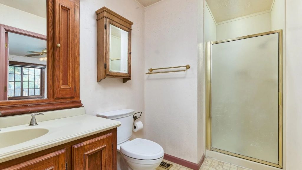 Classic Bathroom with Warm Wood Accents