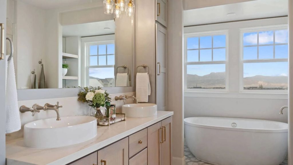 Elegant Bathroom with Scenic Views