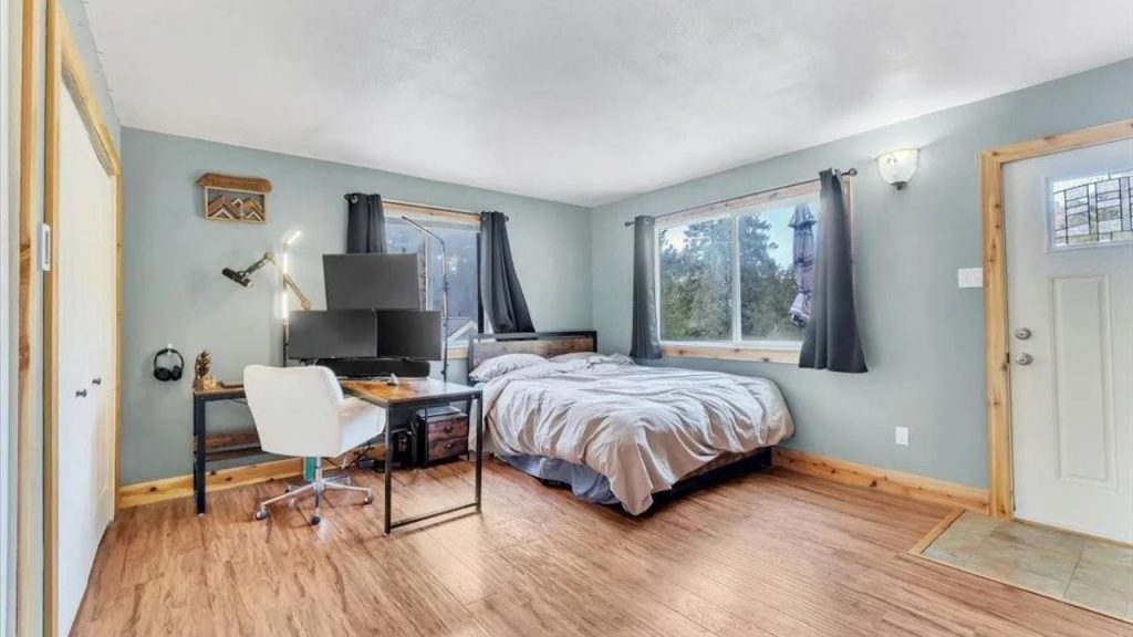 Bright Bedroom with a Workspace