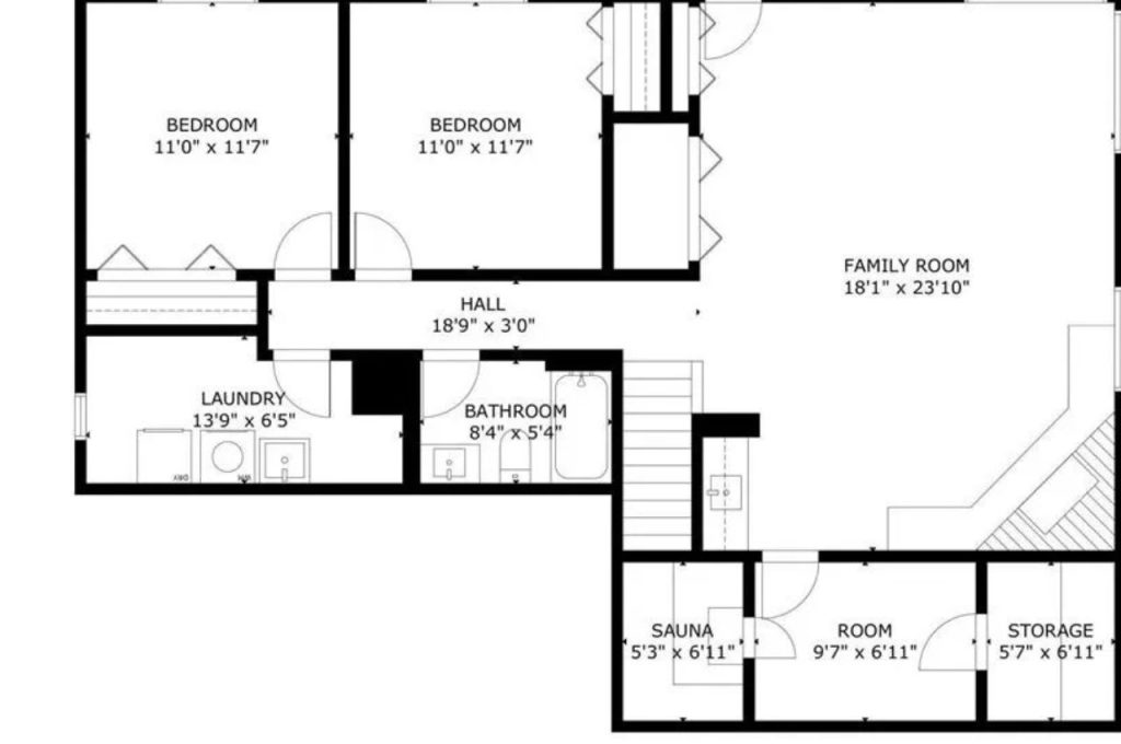 Spacious Lower Level with Sauna