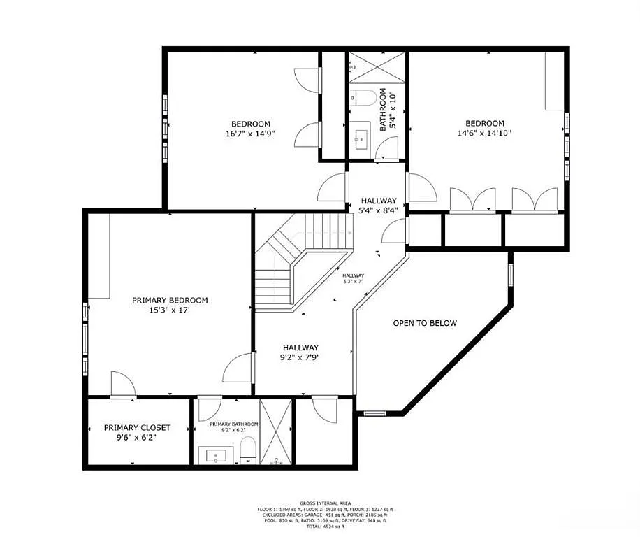 Sophisticated Upper Level with Grand Layout