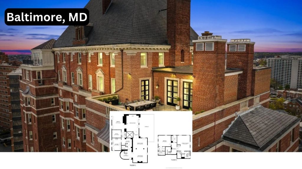 Exquisite $2.2M Georgian Revival Condo with Skyline Views in Baltimore, MD (With Floor Plan)