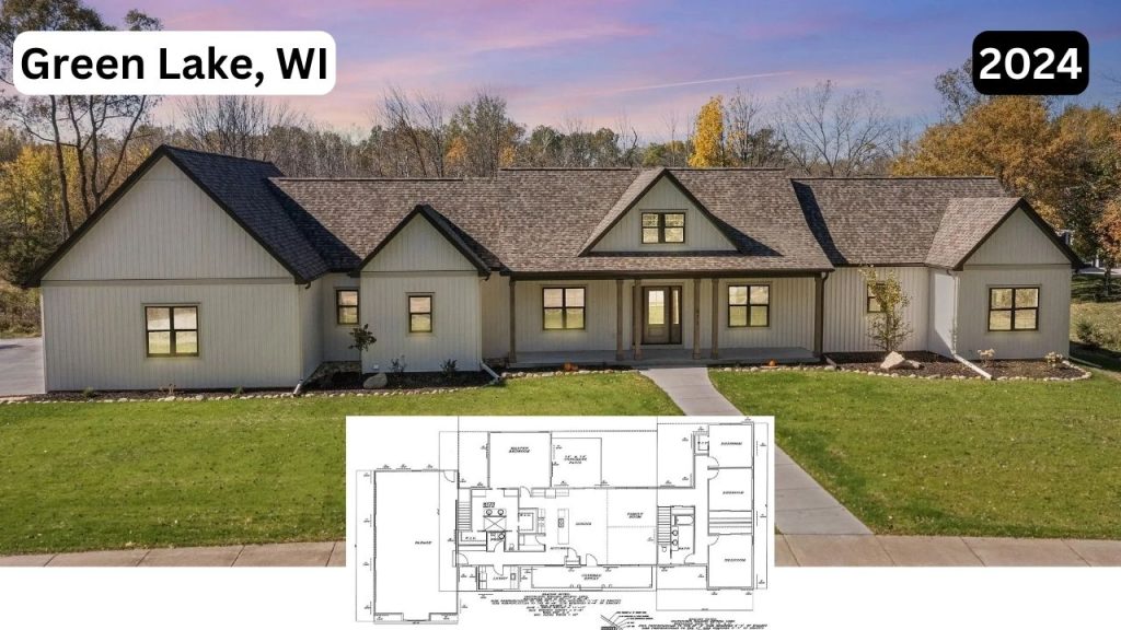 Tour This Stunning 2,592 Sq. Ft. 4-Bedroom Modern Farmhouse in Green Lake, WI (With Floor Plan)