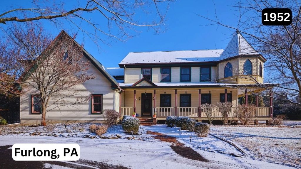 Explore This 1952 Victorian Home in Furlong with a Tower & Outdoor Kitchen