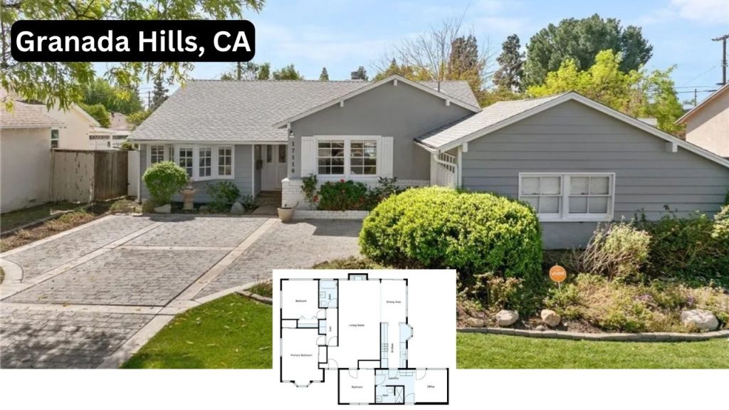 Get Inspired by The Floor Plan of This 1,390 Sq-Ft. 3-Bedroom Ranch-Style House in Granada Hills, CA