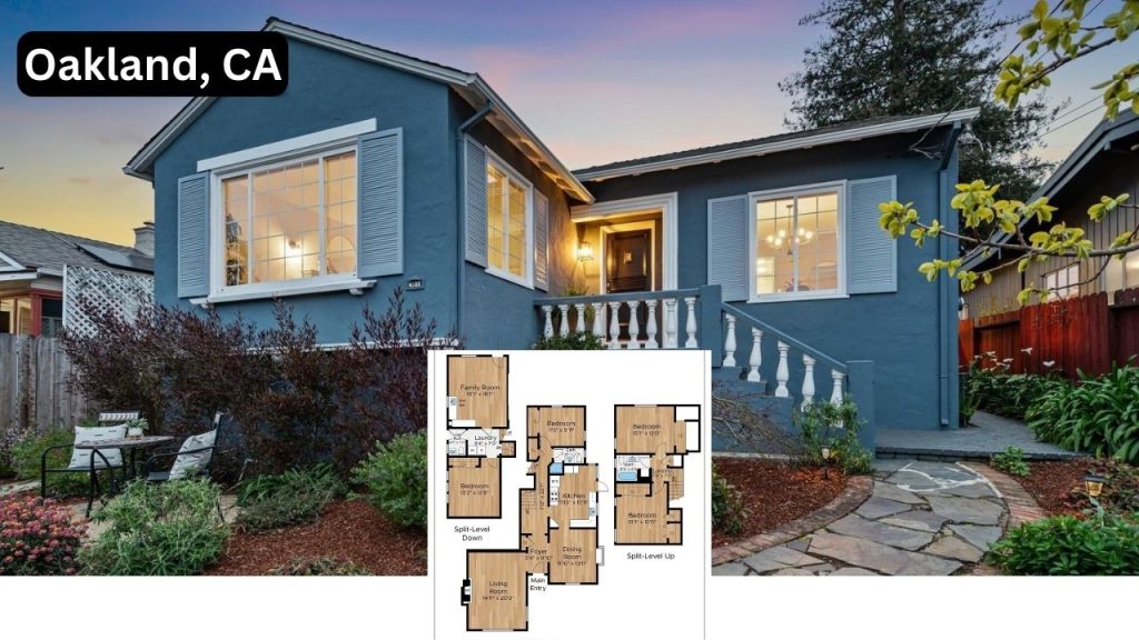 Tour This 4-Bedroom 1940 Oakland Gem With Bay Views and Flagstone Path (Floor Plan Inside)