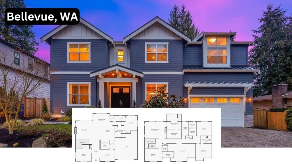 An Exquisite 3,930 Sq-Ft Craftsman in Bellevue With a Covered Patio and Outdoor Fireplace (With Floor Plan)