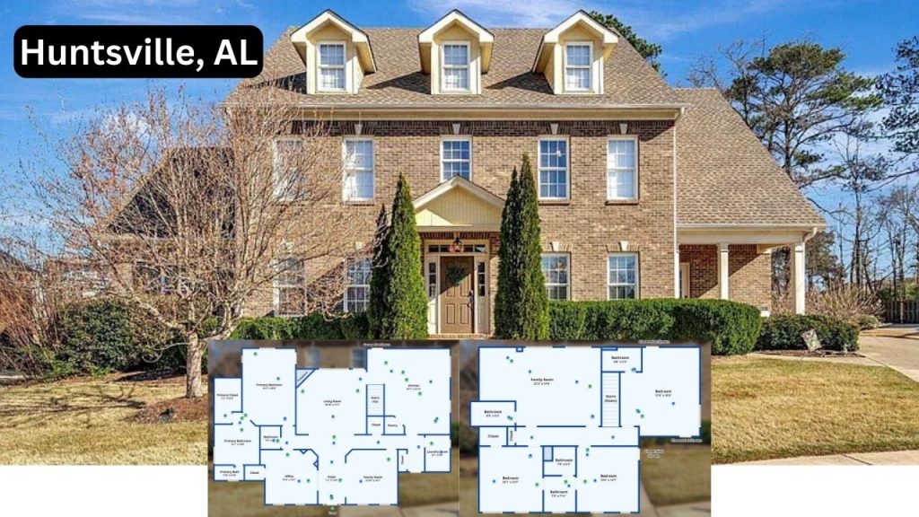 Elegant 4,137 Sq-Ft Traditional Brick Home in Huntsville’s Gated Community (With Floor Plan)