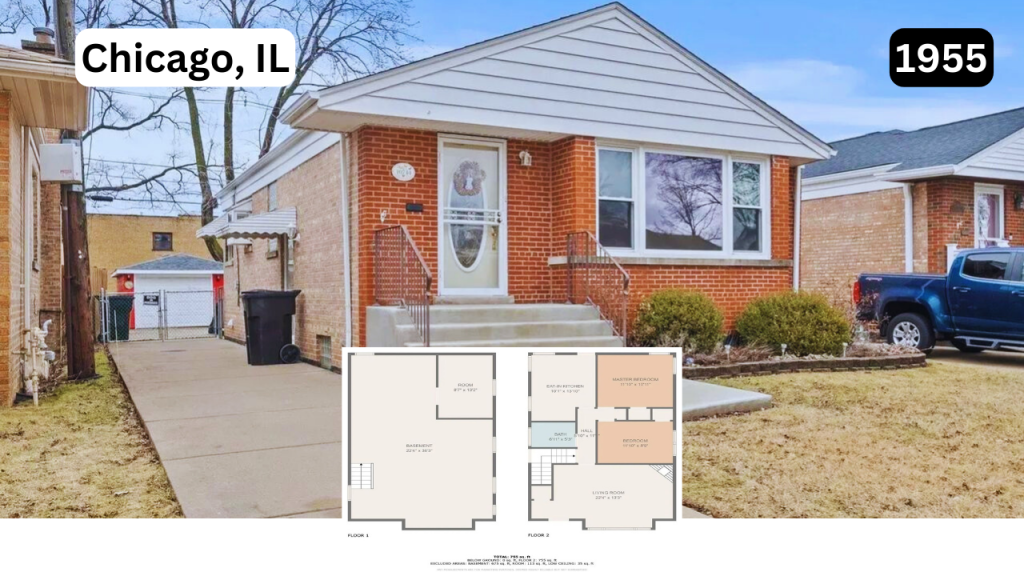 Step Inside This 1955 Tiny Brick Ranch Home in Chicago’s Mount Greenwood (With Floor Plan)