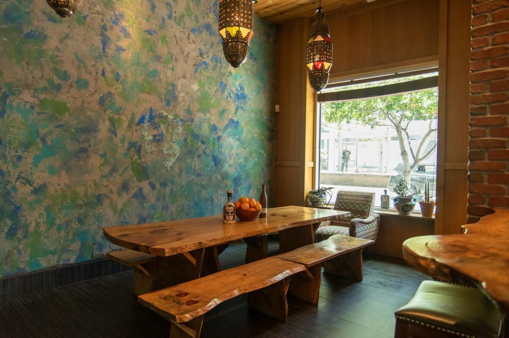 Rustic Dining Space with Artistic Character