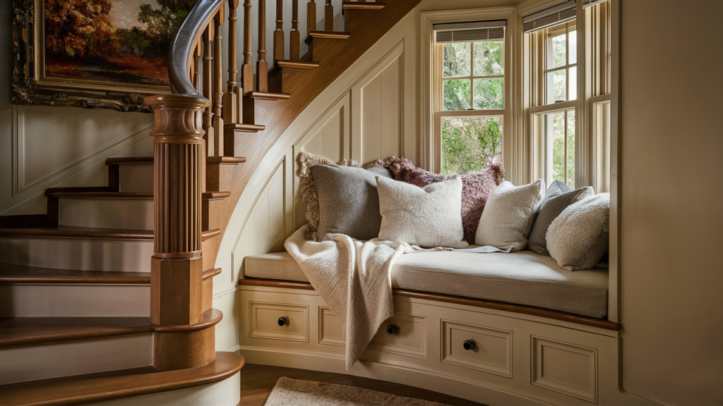 staircase landing window seat