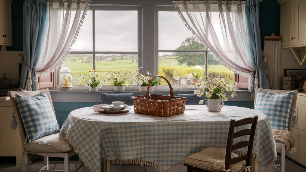 english cottage checkered pattern