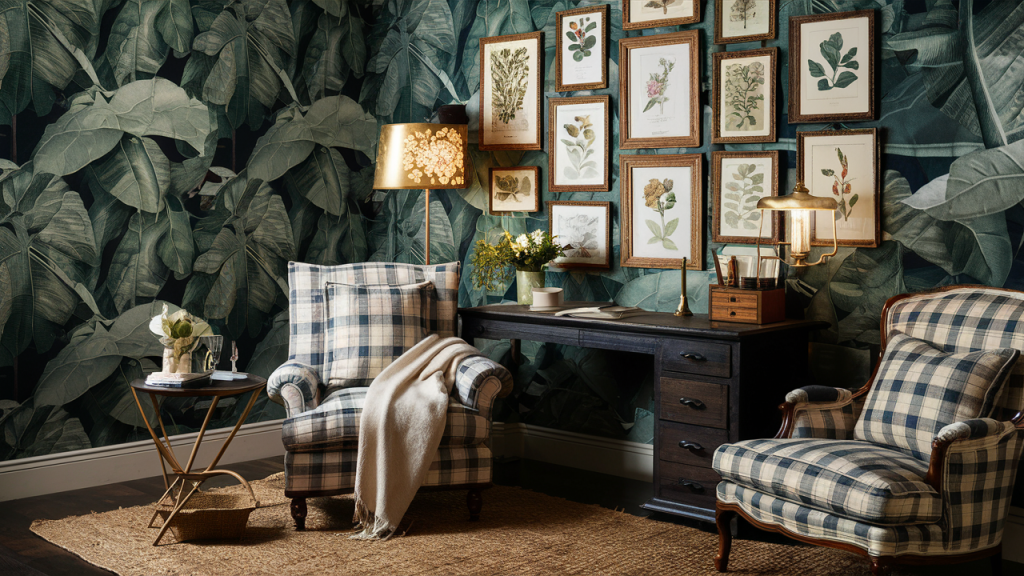 Plaid and Botanical Patterns