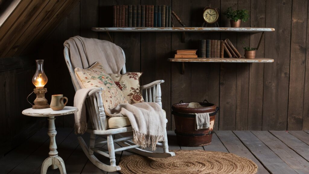 Rustic Farmhouse Corner with Vintage Charm