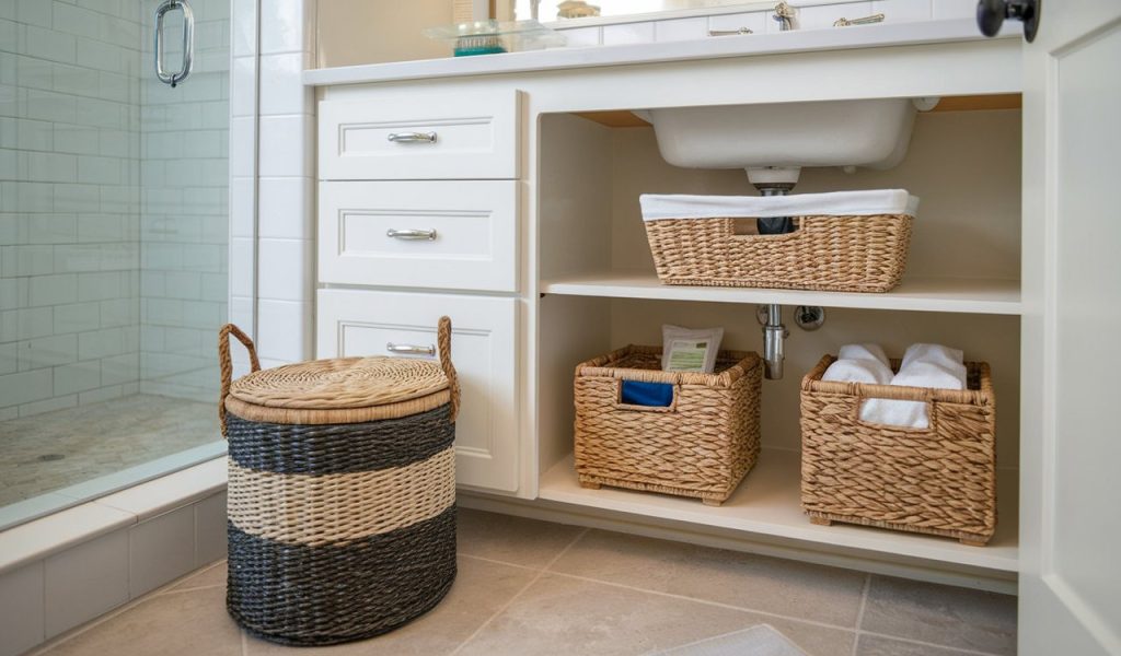 Stylish Baskets and Under-Sink Organizers
