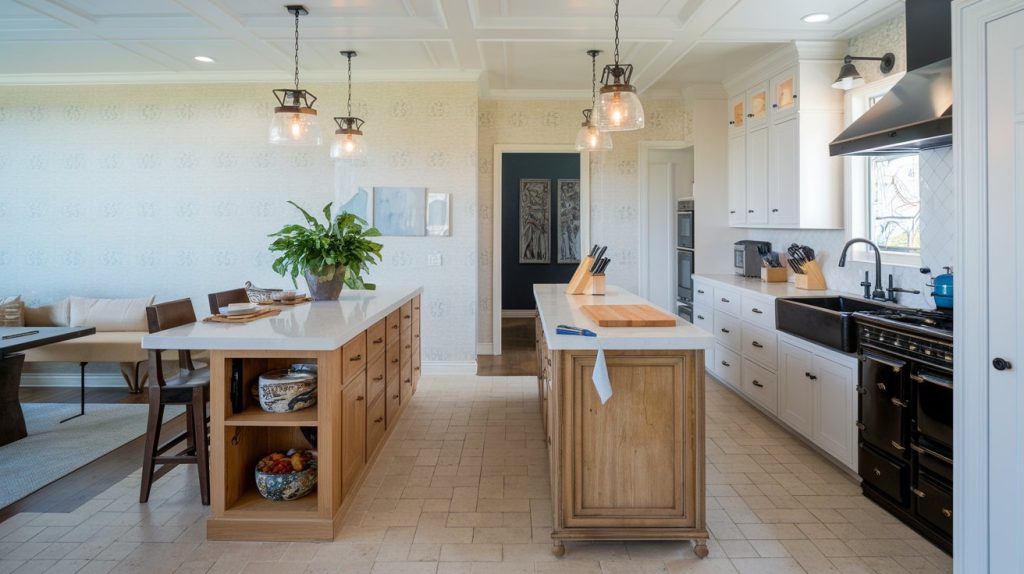 Double Kitchen Island 