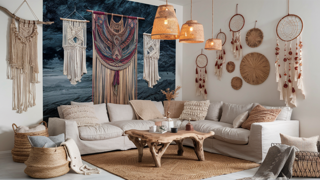 boho interior macrame