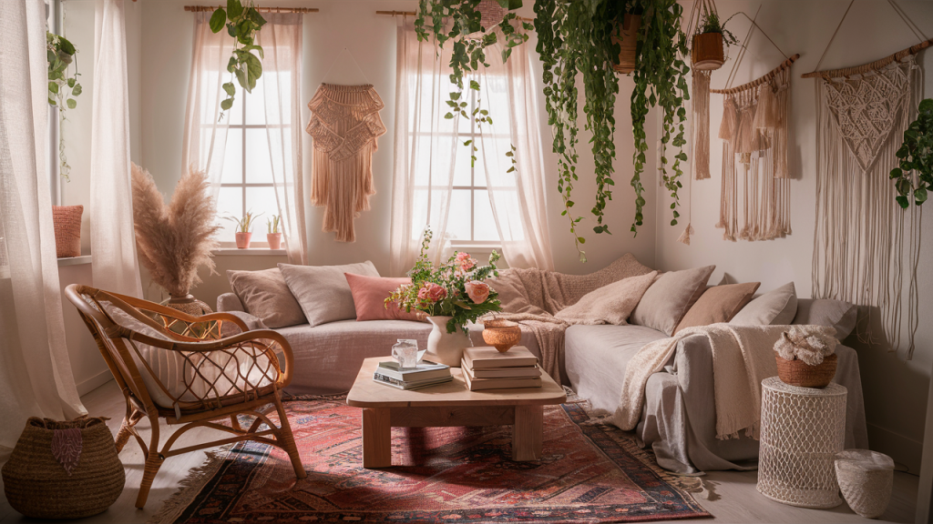 boho interior sheer curtains