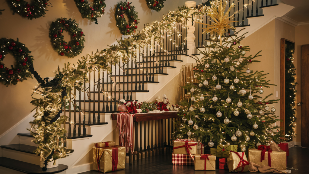 staircase landing seasonal